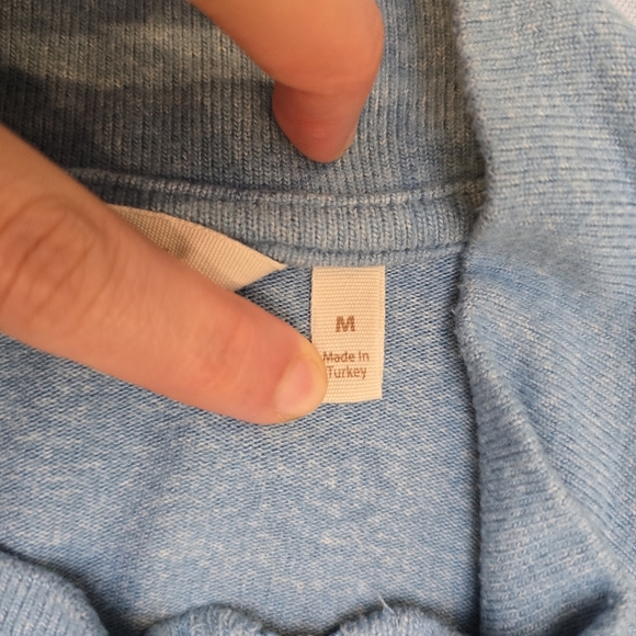 soft surroundings short dress M  Blue Tie Belt To Cinch Waist With Pockets - Picture 8 of 13